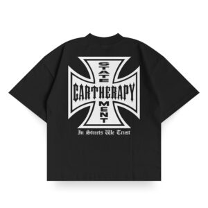 T-shirt Oversize Cartherapy CROSS - Czarny