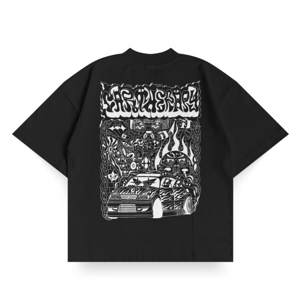 T-shirt Oversize RAVE RACE CARTHERAPY - Czarny/Biały