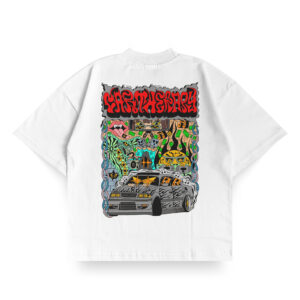T-shirt Oversize RAVE RACE CARTHERAPY - Biały/Kolor
