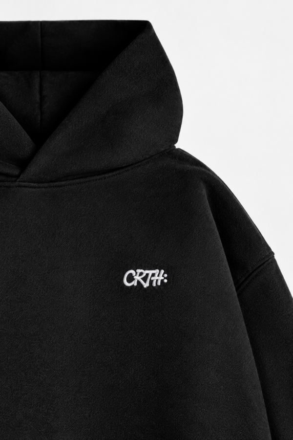 Heavyweight Oversize TAG Hoodie - Czarny