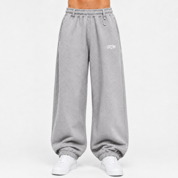 Heavyweight Baggy TAG Sweatpants - Szary
