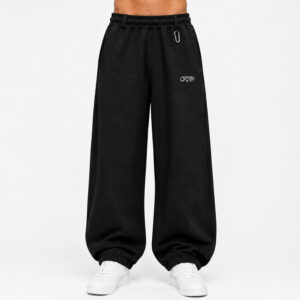 Heavyweight Baggy TAG Sweatpants - Czarny